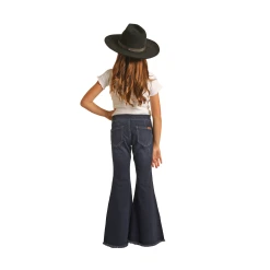 Rock & Roll® Youth Girl's Button Bell Dark Wash Jeans RRGD7PRZRB-200 -WesternWearWonder 2003
