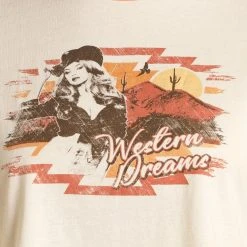Rock & Roll Cowgirl Ladies Natural Crop Top T-Shirt 49T9904 7 Rock & Roll Cowgirl Ladies Natural Crop Top T-Shirt 49T9904 -WesternWearWonder 225d