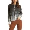 Rock & Roll Cowgirl Ladies Bat Wing Tie Dye Sweater 46-1184-41 -WesternWearWonder 46 1184125