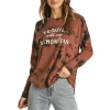 Rock & Roll Cowgirl® Ladies Black And Red Tie Dye Shirt 48T2368 2 Rock & Roll Cowgirl® Ladies Black And Red Tie Dye Shirt 48T2368 -WesternWearWonder 48T2368 1