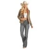 Rock & Roll Cowgirl® Ladies Light Brown Plaid Blazer 52-2339 -WesternWearWonder 52 2339
