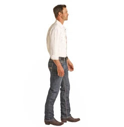 Rock & Roll Denim® Men's Double V Dark Straight Leg Jeans RRMD1RRZSD -WesternWearWonder 56sd4fsd5f4