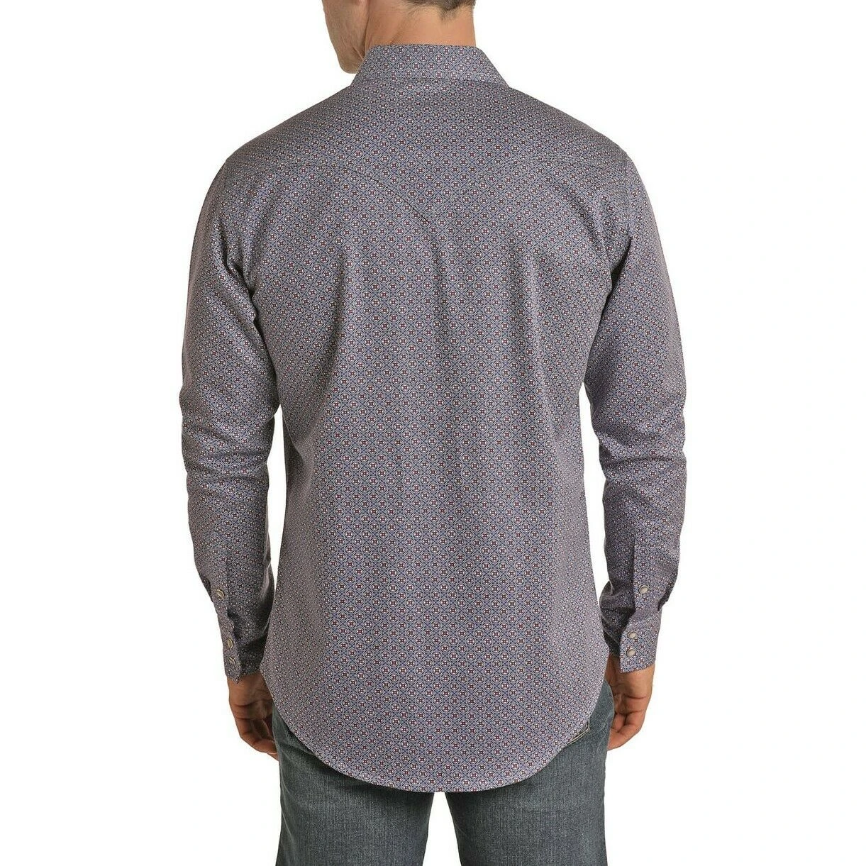 Rock & Roll Cowboy Men's Blue Fire Resistant Long Sleeve Shirt B2S6564 4 Rock & Roll Cowboy Men's Blue Fire Resistant Long Sleeve Shirt B2S6564 - Image 2