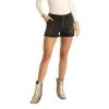 Rock & Roll Denim Juniors Charcoal High Rise Denim Shorts 68H3697 -WesternWearWonder 68H3697