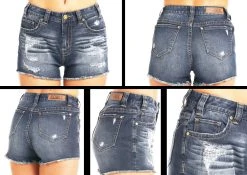 Rock & Roll Denim Ladies High Rise Distressed Shorts 68H9224 9 Rock & Roll Denim Ladies High Rise Distressed Shorts 68H9224 -WesternWearWonder 68H9224 AZ