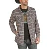 Rock & Roll Cowboy Men's Brushed Twill Jacquard Shirt Jacket 92-1117 -WesternWearWonder 92 1117
