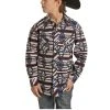 Rock & Roll Cowboy Boy's Aztec Scarlet Red Snap Button Shirt B8S1300 2 Rock & Roll Cowboy Boy's Aztec Scarlet Red Snap Button Shirt B8S1300 -WesternWearWonder B8S1300