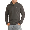 Rock & Roll Cowboy® Men's FR 1/4 Zip Black Pullover F8Z6566 -WesternWearWonder F8Z6566A