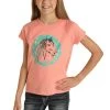 Rock & Roll Cowgirl Children's Horse Graphic Pink T-Shirt G3T8123 2 Rock & Roll Cowgirl Children's Horse Graphic Pink T-Shirt G3T8123 -WesternWearWonder G3T8123Z