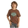 Rock & Roll® Children's Dale Brisby Brown Short Sleeve T-Shirt P3T2620 2 Rock & Roll® Children's Dale Brisby Brown Short Sleeve T-Shirt P3T2620 -WesternWearWonder P3T2620