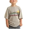Rock & Roll Cowboy Boy's Short Sleeve Desert Bull Rider T-Shirt P3T3086 1 Rock & Roll Cowboy Boy's Short Sleeve Desert Bull Rider T-Shirt P3T3086 -WesternWearWonder P3T3086