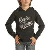 Rock & Roll Denim Boy's Rodeo Time Dale Brisby Black Hoodie P4H2621 -WesternWearWonder P4H2621Z