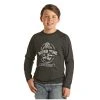 Rock & Roll Cowboy® Boy's Black Long Sleeve Graphic T-Shirt P4T2619 -WesternWearWonder P4T2619