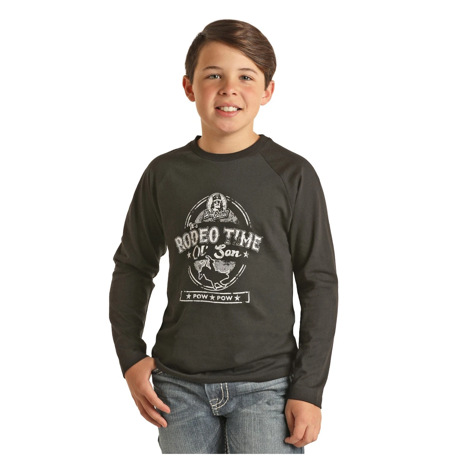 Rock & Roll Cowboy® Boy's Black Long Sleeve Graphic T-Shirt P4T2619 3 Rock & Roll Cowboy® Boy's Black Long Sleeve Graphic T-Shirt P4T2619