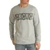 Rock & Roll Denim Men's Long Sleeve Aztec Graphic Grey T-Shirt P8-2612 -WesternWearWonder P8 2612Z 43833.1640112994 edited