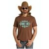 Rock & Roll® Unisex Dale Brisby Logo Rust Short Sleeve T-Shirt P9-2620 -WesternWearWonder P9 2620