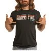 Rock & Roll Men's Dale Brisby SS Rodeo Time Black T-Shirt P9-6506 1 Rock & Roll Men's Dale Brisby SS Rodeo Time Black T-Shirt P9-6506 -WesternWearWonder P9 6506