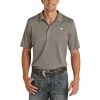 Rock & Roll Cowboy Men's Short Sleeve Grey Polo P9P8016-05 -WesternWearWonder P9P8016Z