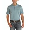 Rock & Roll Cowboy Men's Short Sleeve Sky Blue Polo P9P8017-48 -WesternWearWonder P9P8017Z