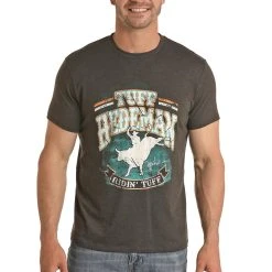Rock & Roll Denim Men's Bull Rider Graphic Short Sleeve T-Shirt R9T5532