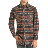 Rock & Roll Cowboy® Youth Boy's Navy Aztec Snap Up Shirt RRBSOSR08U -WesternWearWonder RRBSOSR08U