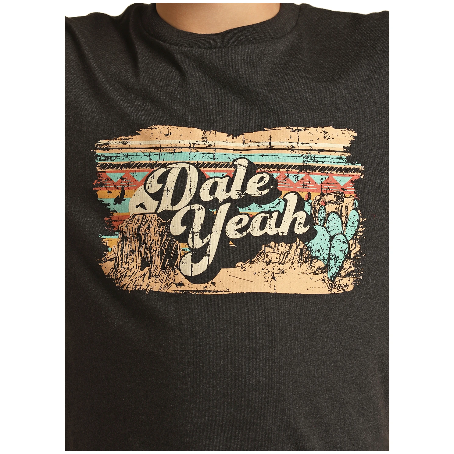 Rock & Roll Cowboy® Youth Boy's Dale Yeah Black Graphic Tee RRBT21R0J1 4 Rock & Roll Cowboy® Youth Boy's Dale Yeah Black Graphic Tee RRBT21R0J1 - Image 2