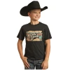 Rock & Roll Cowboy® Youth Boy's Dale Yeah Black Graphic Tee RRBT21R0J1 -WesternWearWonder RRBT21R0J1