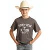 Rock & Roll Cowboy® Youth Boy's Grey Dale Brisby T-Shirt RRBT21RZM7-02 -WesternWearWonder RRBT21RZM7 02