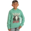 Rock & Roll® Youth Boy's Turquoise Bull Skull Hoodie RRBT94R05Y-86 -WesternWearWonder RRBT94R05Y 86