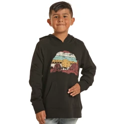 Rock & RollĀ® Youth Boy's Desert Print Black Hoodie RRBT94R05Z-01