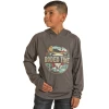 Rock & Roll® Youth Boy's "Rodeo Time" Charcoal Hoodie RRBT94R068-02 1 Rock & Roll® Youth Boy's "Rodeo Time" Charcoal Hoodie RRBT94R068-02 -WesternWearWonder RRBT94R068 02