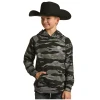 Rock & Roll Cowboy® Youth Boy's Olive Camo Printed Hoodie RRBT94R0JA -WesternWearWonder RRBT94R0JA