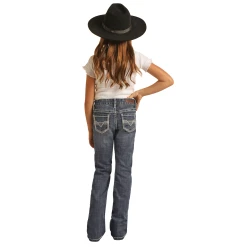Rock & RollĀ® Youth Girl's Ivory Embroidery Bootcut Jeans RRGD4MRZPP-203