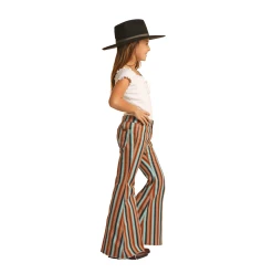 Rock & Roll® Youth Girl's Striped Button Bell Jeans RRGD7PRZQX-24 -WesternWearWonder RRGD7PRZQX 24 1