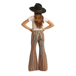 Rock & Roll® Youth Girl's Striped Button Bell Jeans RRGD7PRZQX-24 -WesternWearWonder RRGD7PRZQX 24 2