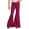 Rock & Roll® Youth Girl's Burgundy Button Bell Jeans RRGD7PRZR8-62 -WesternWearWonder RRGD7PRZR8 62