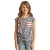Rock & Roll® Youth Girl's Stars & Stripes Blue T-Shit RRGT21RZLW -WesternWearWonder RRGT21RZLW
