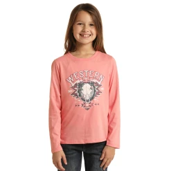 Rock & RollĀ® Youth Girl's Basic Light Pink Graphic T-shirt RRGT22R06Z-68