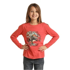Rock & RollĀ® Youth Girl's Basic Pink Graphic T-Shirt RRGT22R070-67