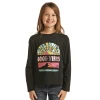 Rock & Roll® Youth Girl's "Good Vibes" Graphic T-Shirt RRGT22R072-01 1 Rock & Roll® Youth Girl's "Good Vibes" Graphic T-Shirt RRGT22R072-01 -WesternWearWonder RRGT22R072 01