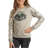 Rock & Roll Cowgirl® Youth Girl's Foil Cheetah Pullover RRGT91R0IG -WesternWearWonder RRGT91R0IG