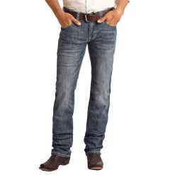 Rock & Roll Men's Revolver Reflex Medium Wash Jeans RRMD1RRZSI 5 Rock & Roll Men's Revolver Reflex Medium Wash Jeans RRMD1RRZSI -WesternWearWonder RRMD1RRZSIfront