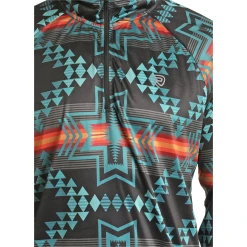 Rock & Roll® Men's Multi Color Aztec Print Pullover RRMT91R06L-99 -WesternWearWonder RRMT91R06L 99 1