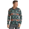 Rock & Roll® Men's Multi Color Aztec Print Pullover RRMT91R06L-99 -WesternWearWonder RRMT91R06L 99