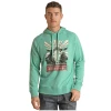 Rock & Roll® Men's Turquoise Bull Skull Graphic Hoodie RRMT94R05Y-86 2 Rock & Roll® Men's Turquoise Bull Skull Graphic Hoodie RRMT94R05Y-86 -WesternWearWonder RRMT94R05Y 86