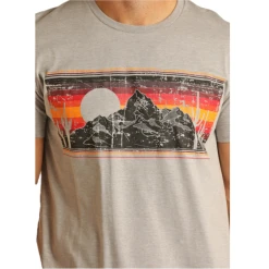 Rock & Roll® Unisex Light Grey Desert Print T-Shirt RRUT21R061-05 7 Rock & Roll® Unisex Light Grey Desert Print T-Shirt RRUT21R061-05 -WesternWearWonder RRUT21R061 05 2