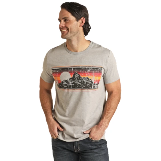 Rock & Roll® Unisex Light Grey Desert Print T-Shirt RRUT21R061-05 3 Rock & Roll® Unisex Light Grey Desert Print T-Shirt RRUT21R061-05