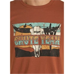 Rock & Roll® Unisex "CHUTE YEAH" Dale Brisby Rust T-Shirt RRUT21R06A-90 7 Rock & Roll® Unisex "CHUTE YEAH" Dale Brisby Rust T-Shirt RRUT21R06A-90 -WesternWearWonder RRUT21R06A 90 2