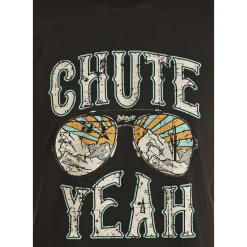 Rock & Roll® Unisex "CHUTE YEAH" Graphic Black T-Shirt RRUT21R06C-01 -WesternWearWonder RRUT21R06C 01 2