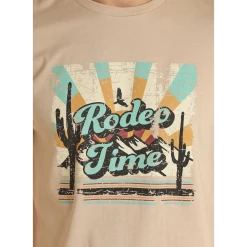 Rock & Roll® Unisex "RODEO TIME" Desert Taupe T-Shirt RRUT21R06D-26 -WesternWearWonder RRUT21R06D 26 2